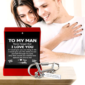 Key Buckle Hanging - Biker - To My Man - Never Forget That I Love You - Gawl26004