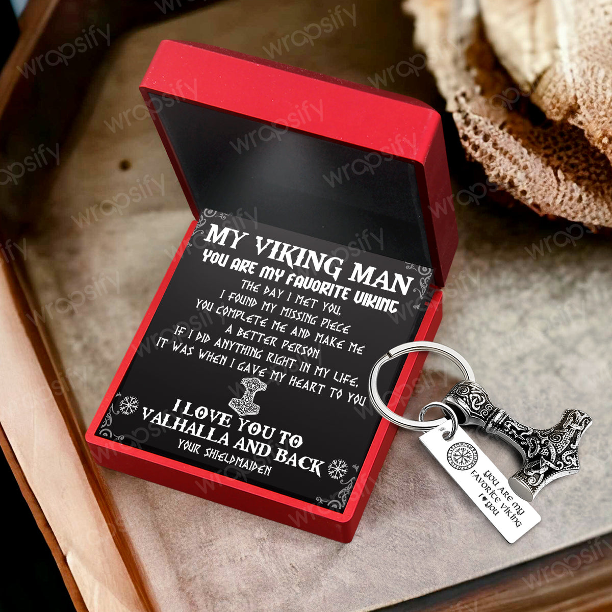 Viking Thor Keychain - Viking - To My Viking Man - When I Gave My Heart To You - Gkbv26006