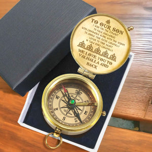 Engraved Compass - Viking - To Our Son - Listen To Your Heart & Take Risks Carefully - Gpb16058