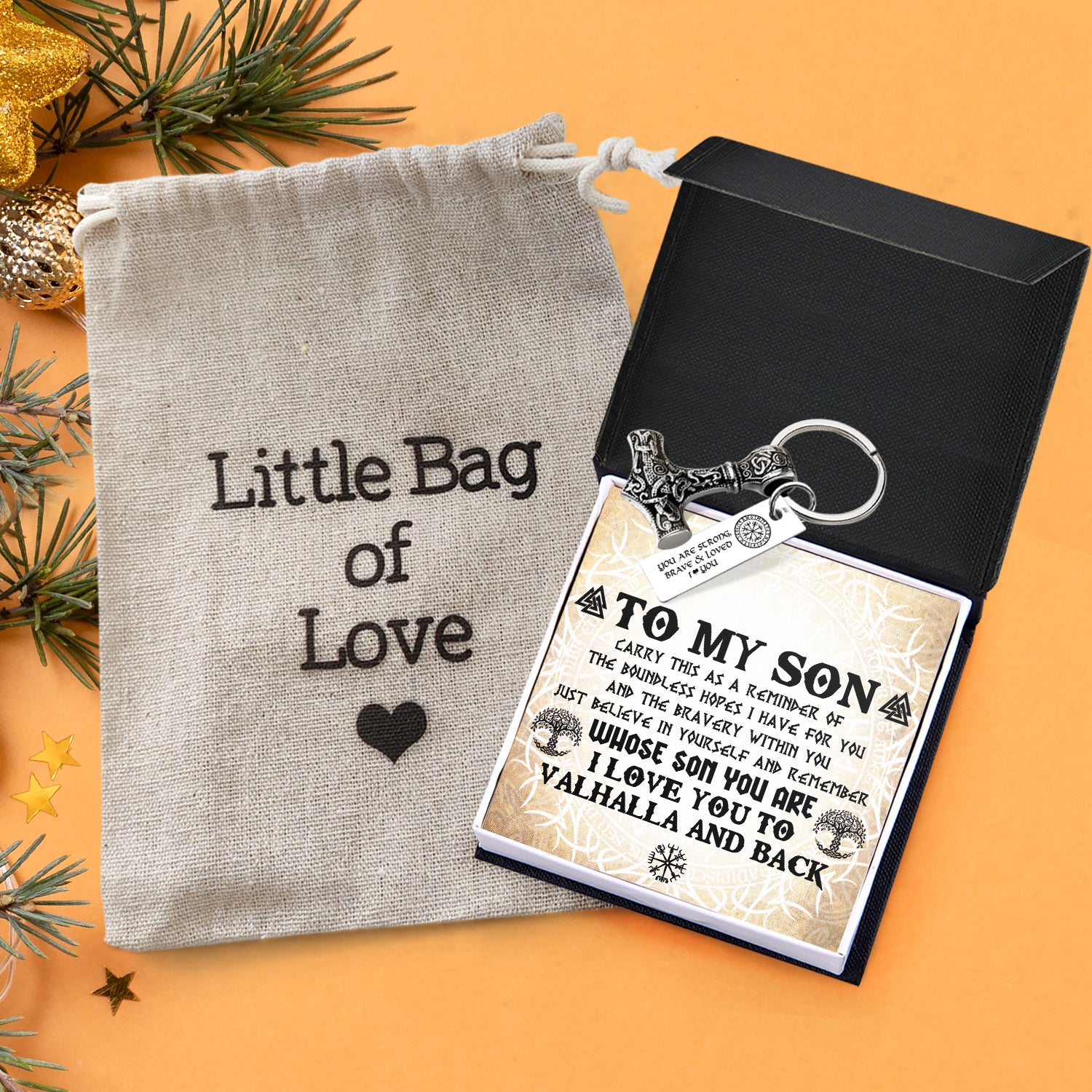 Viking Thor Keychain - Viking - To My Son - Just Believe In Yourself - Gkbv16006