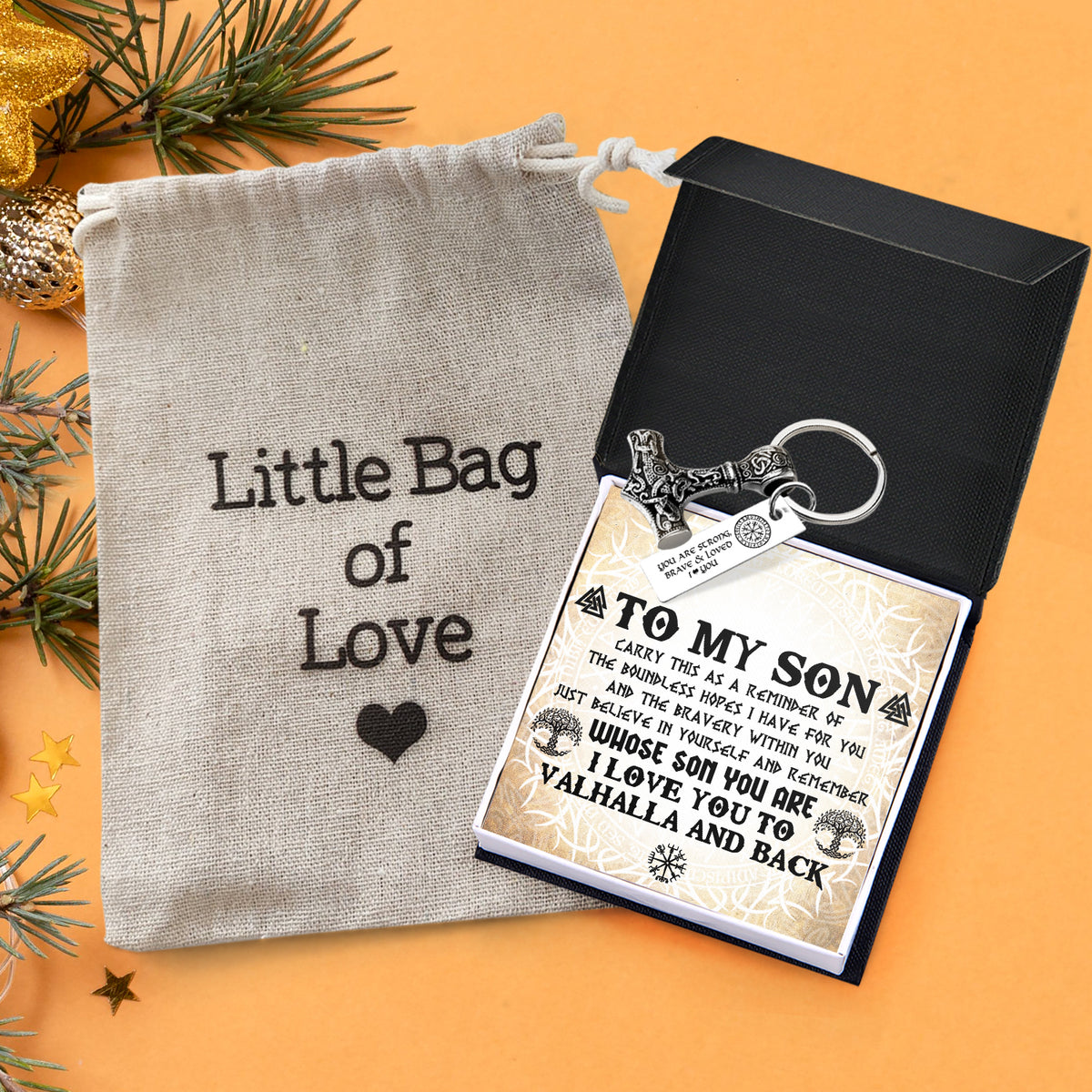 Viking Thor Keychain - Viking - To My Son - Just Believe In Yourself - Gkbv16006