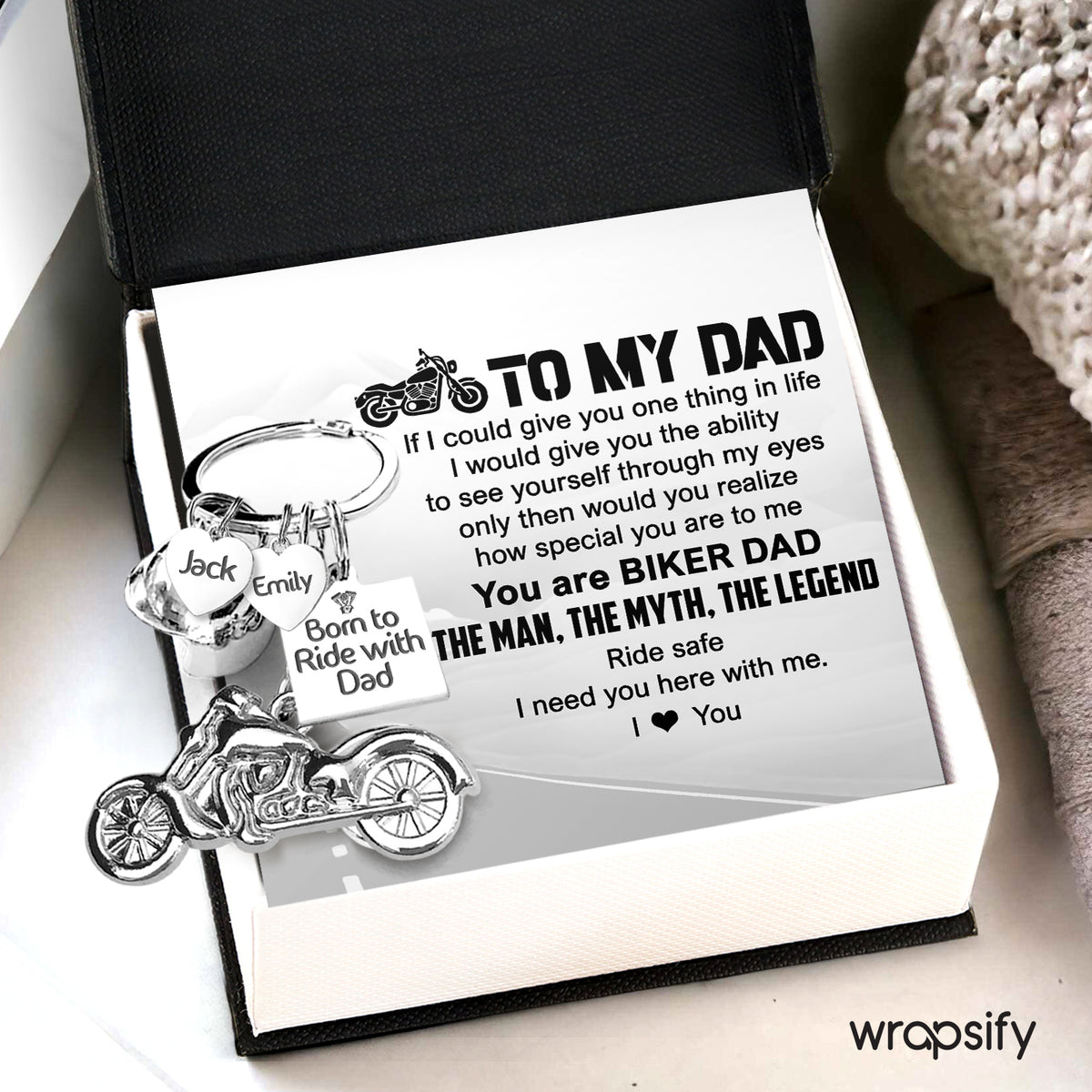Personalized Classic Bike Keychain - Biker - To My Dad - How Special You Are To Me - Gkt18021