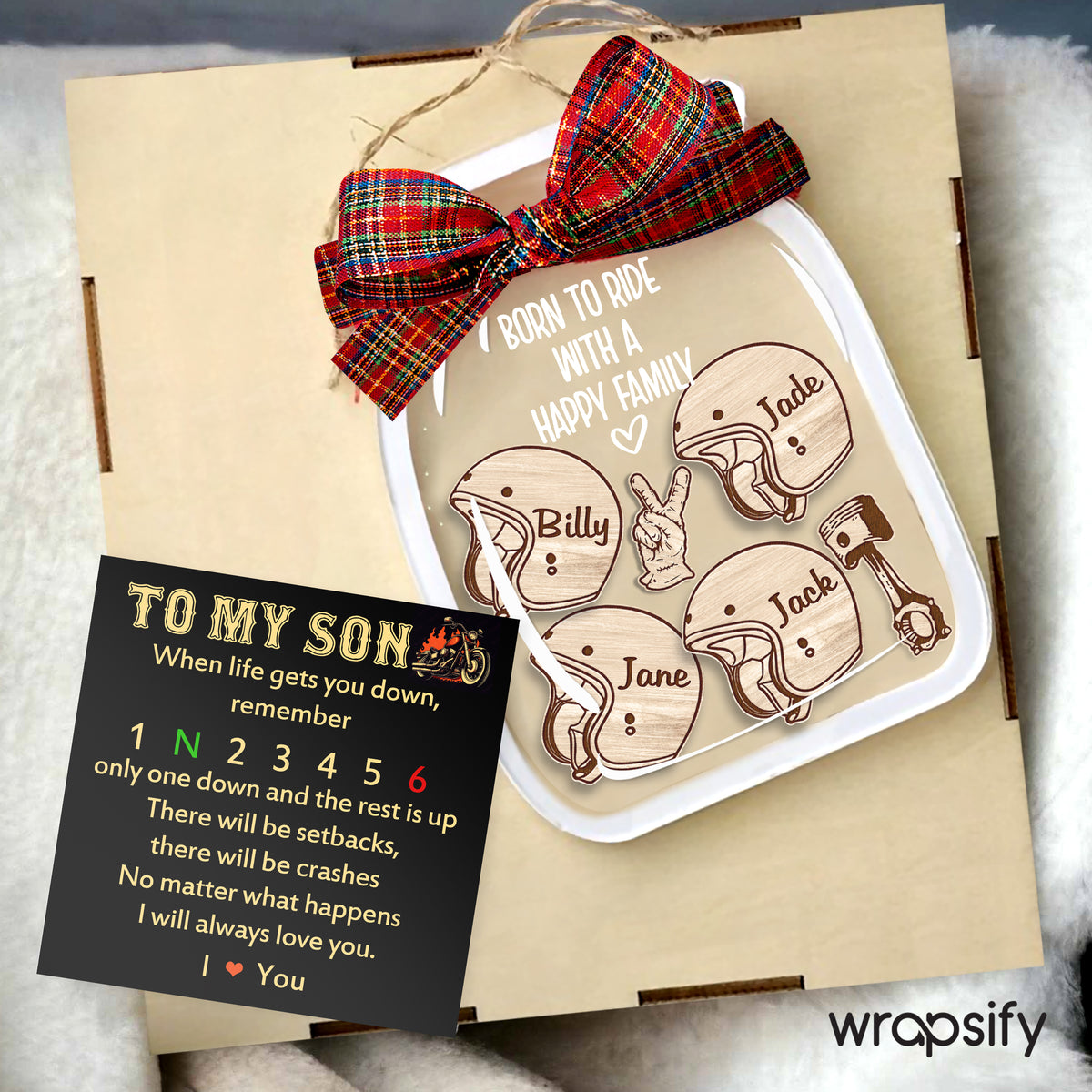 Personalized Motorcycle Ornament - Biker - To My Son - I Will Always Love You - Gam16001