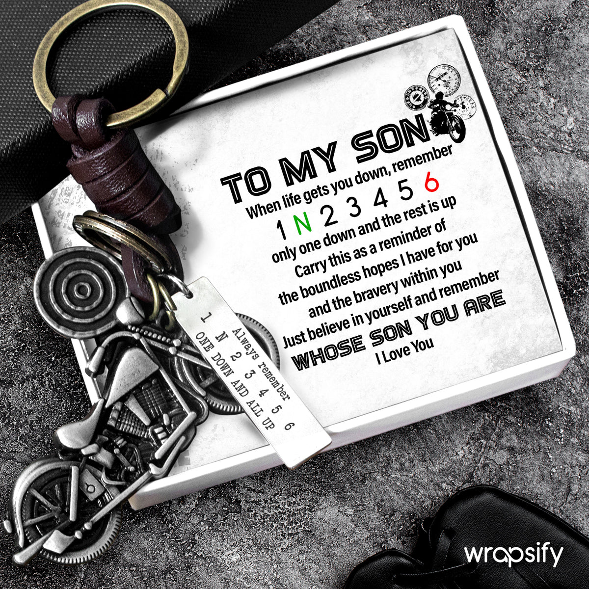 Motorcycle Keychain - Biker - To My Son - Just Believe In Yourself - Gkx16017