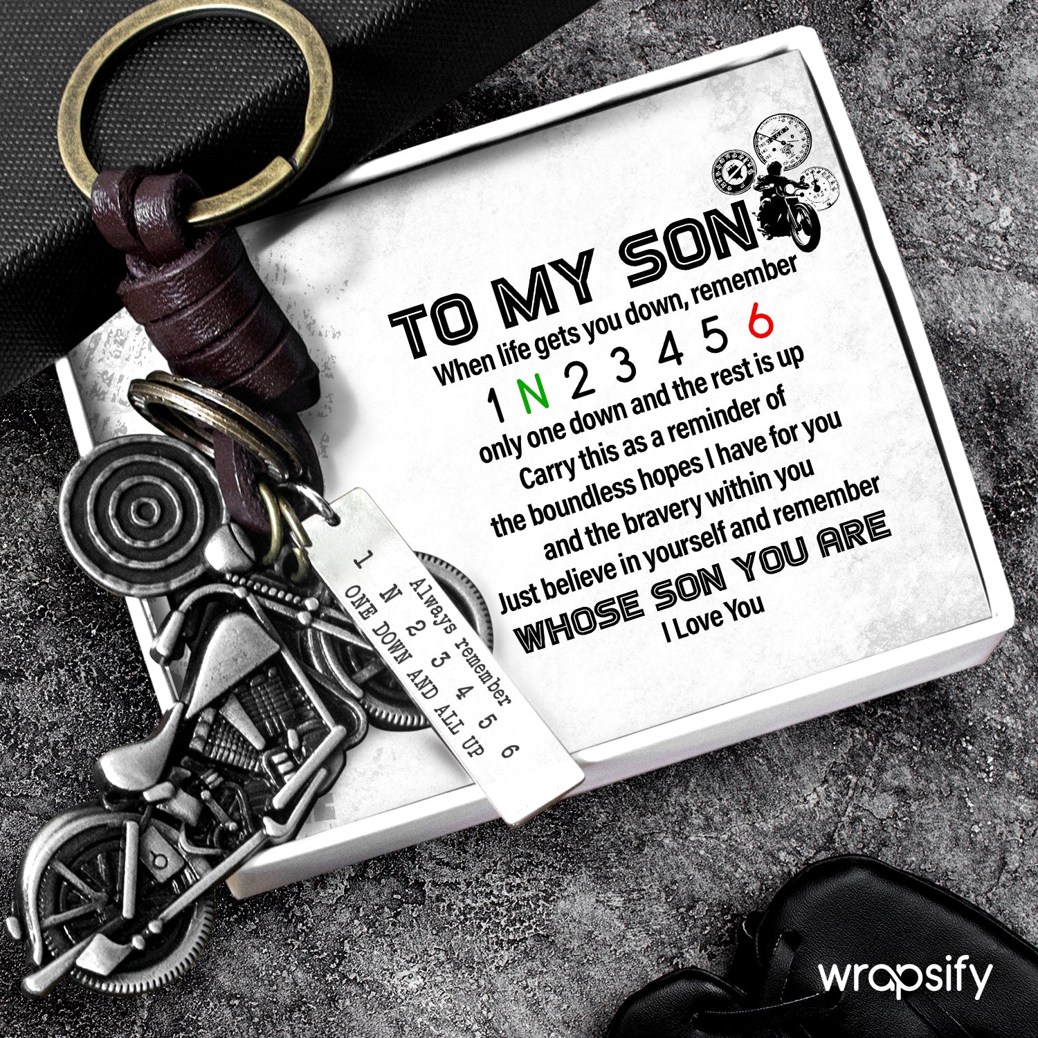 Motorcycle Keychain - Biker - To My Son - Just Believe In Yourself - Gkx16017