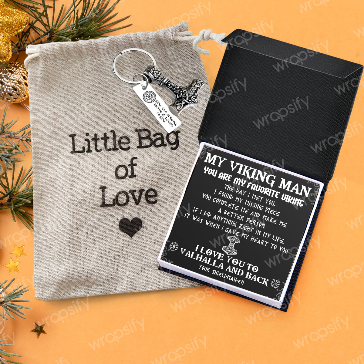 Viking Thor Keychain - Viking - To My Viking Man - When I Gave My Heart To You - Gkbv26006