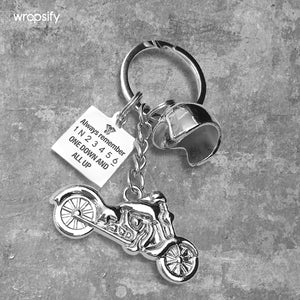 Classic Bike Keychain - Biker - To My Son - I Will Be There Right Beside You - Gkt16037