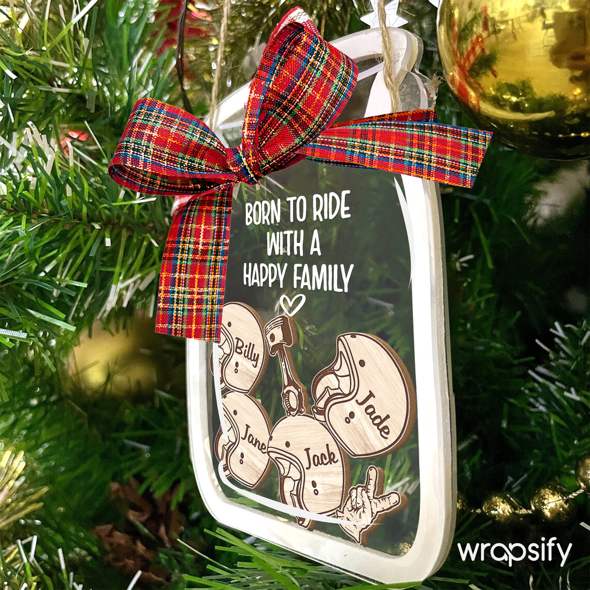 Personalized Motorcycle Ornament - Biker - To My Grandson - I Will Always Love You - Gam22001