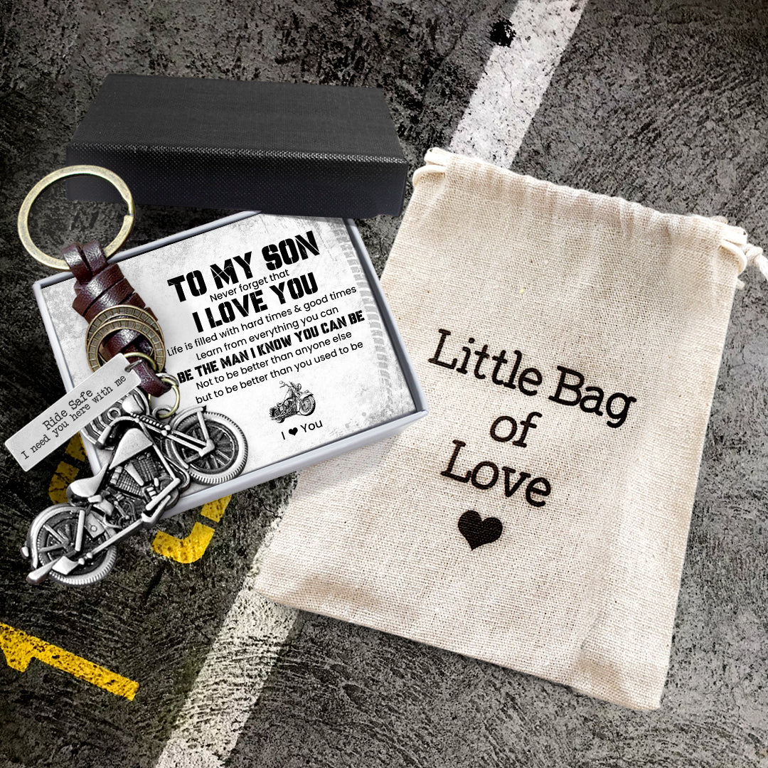 Wrapsify Classic Bike Keychain - to My Son from Mom - You Will Always Be My Little Boy - Gkt16013