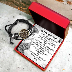 Viking Compass Bracelet - Viking - To My Son - You Will Never Lose - Gbla16009