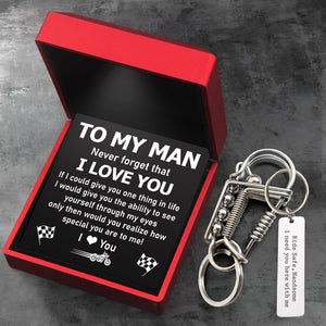 Key Buckle Hanging - Biker - To My Man - Never Forget That I Love You - Gawl26004