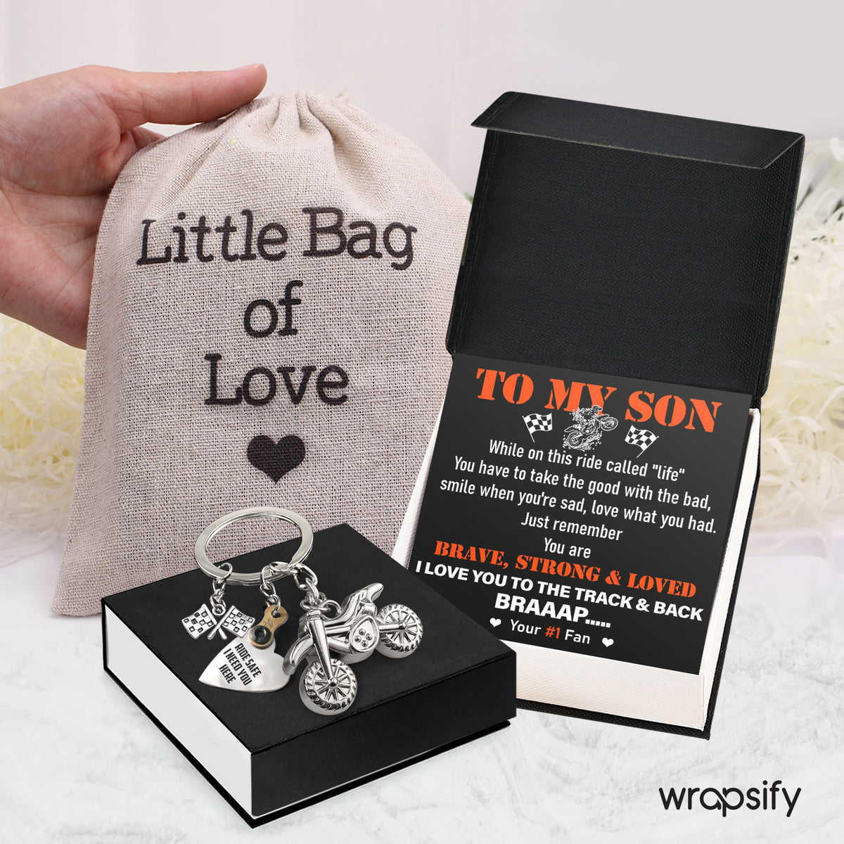 Dirt Bike Rider & Motocross Rider - Biker - To My Son - You Are Brave, Strong & Loved - Gkex16001