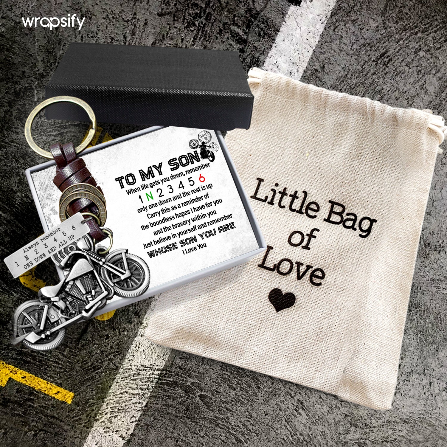 Motorcycle Keychain - Biker - To My Son - Just Believe In Yourself - Gkx16017