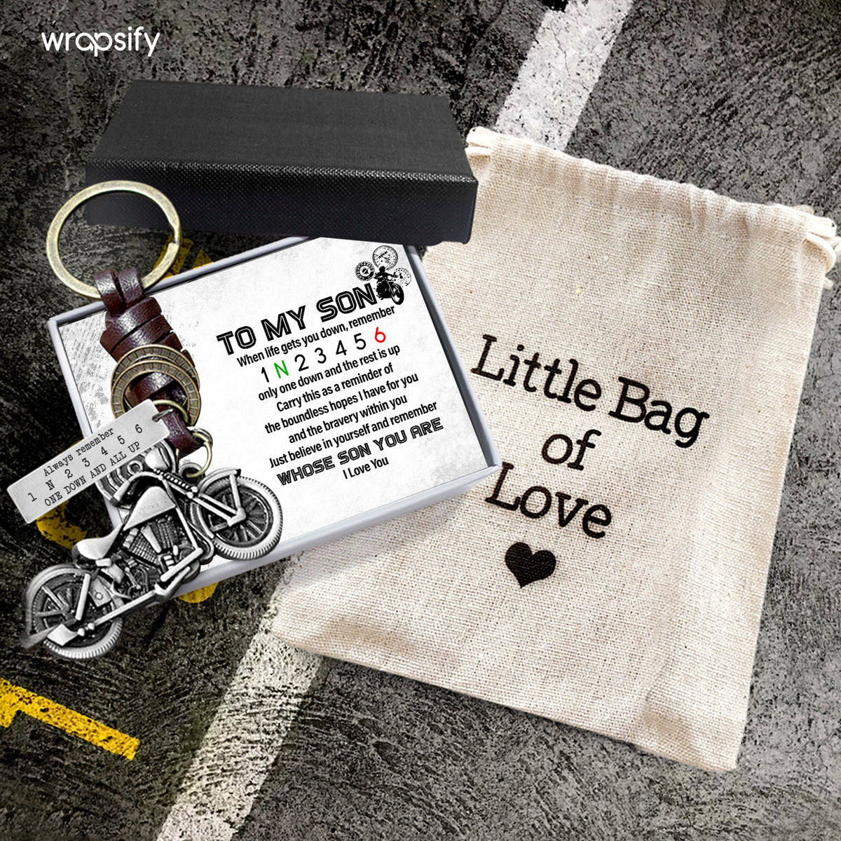 Motorcycle Keychain - Biker - To My Son - Just Believe In Yourself - Gkx16017