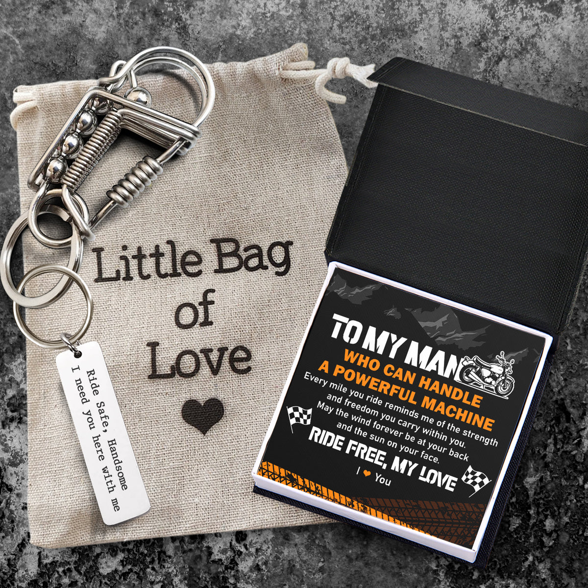 Key Buckle Hanging - Biker - To My Man - I Need You Here With Me - Gawl26005