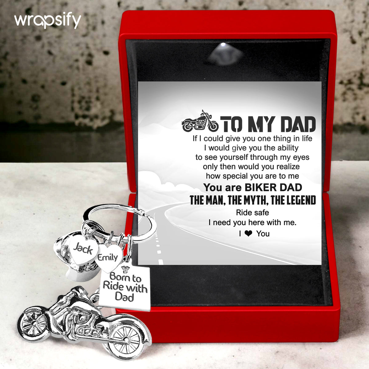 Personalized Classic Bike Keychain - Biker - To My Dad - How Special You Are To Me - Gkt18021