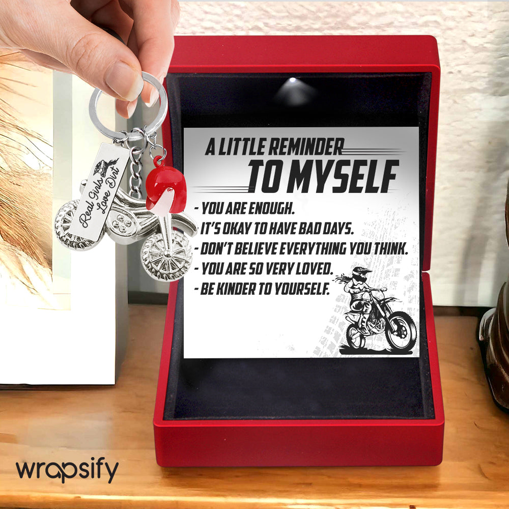 Dirt Bike Helmet Keychain - Biker - To Myself - You Are Enough - Gkey34003