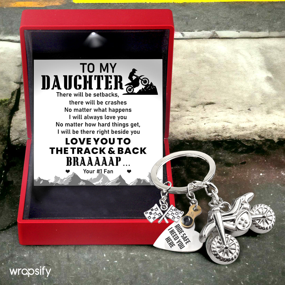 Dirt Bike Rider & Motocross Rider - Biker - To My Daughter - I Will Be There Right Beside You - Gkex17001