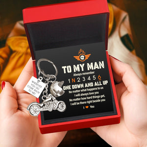 Classic Bike Keychain - Biker - To My Man - I Will Be There Right Beside You - Gkt26039
