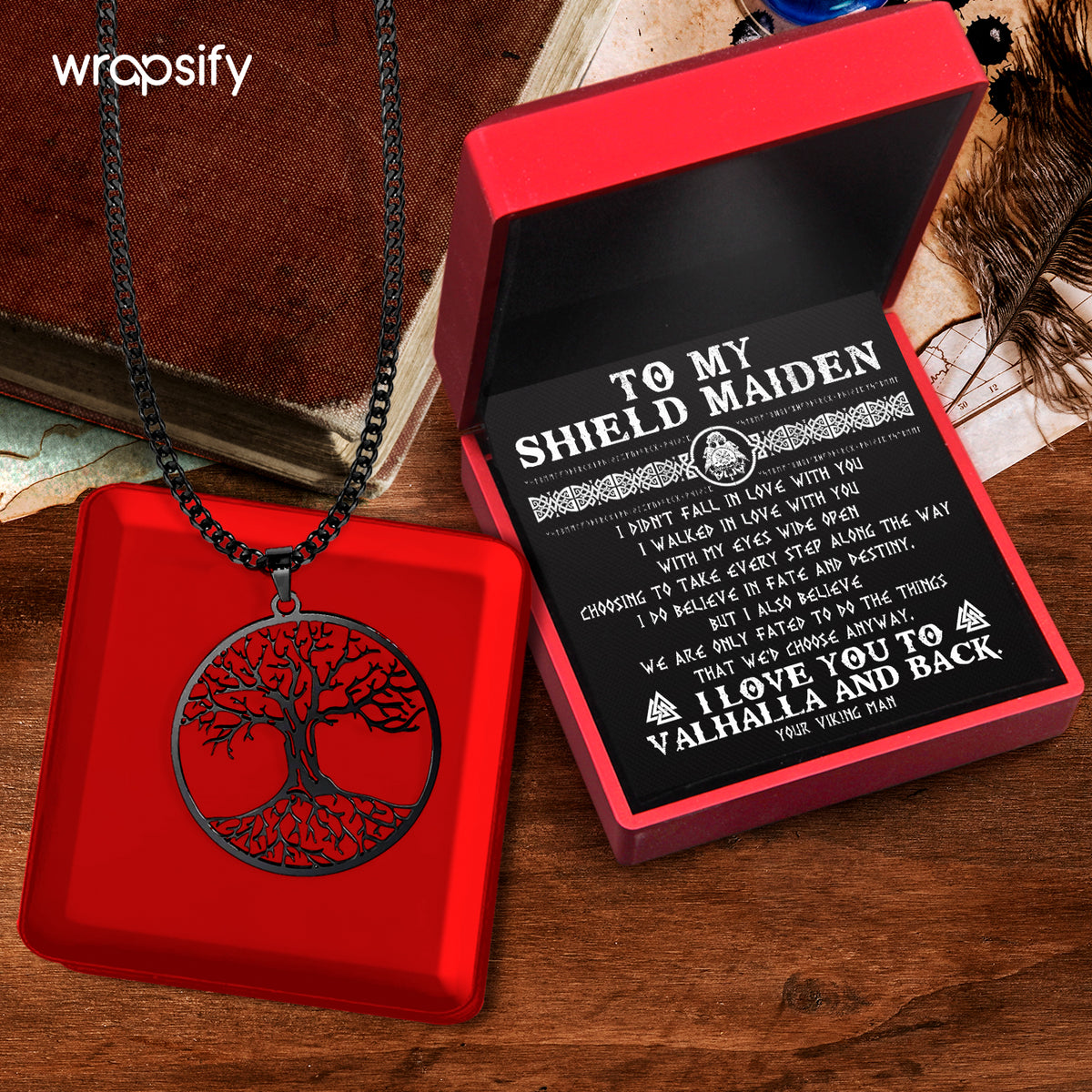 Tree Of Life Necklace - Viking - To My Shield Maiden - I Do Believe In Fate And Destiny - Gnyb13002