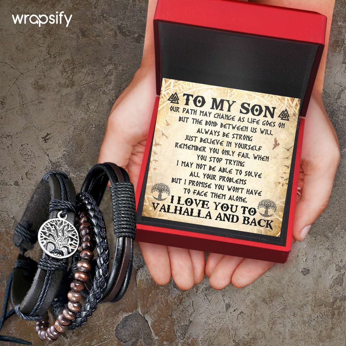 Viking Yggdrasil Bracelet - Viking - To My Son - Just Believe In Yourself - Gbag16004