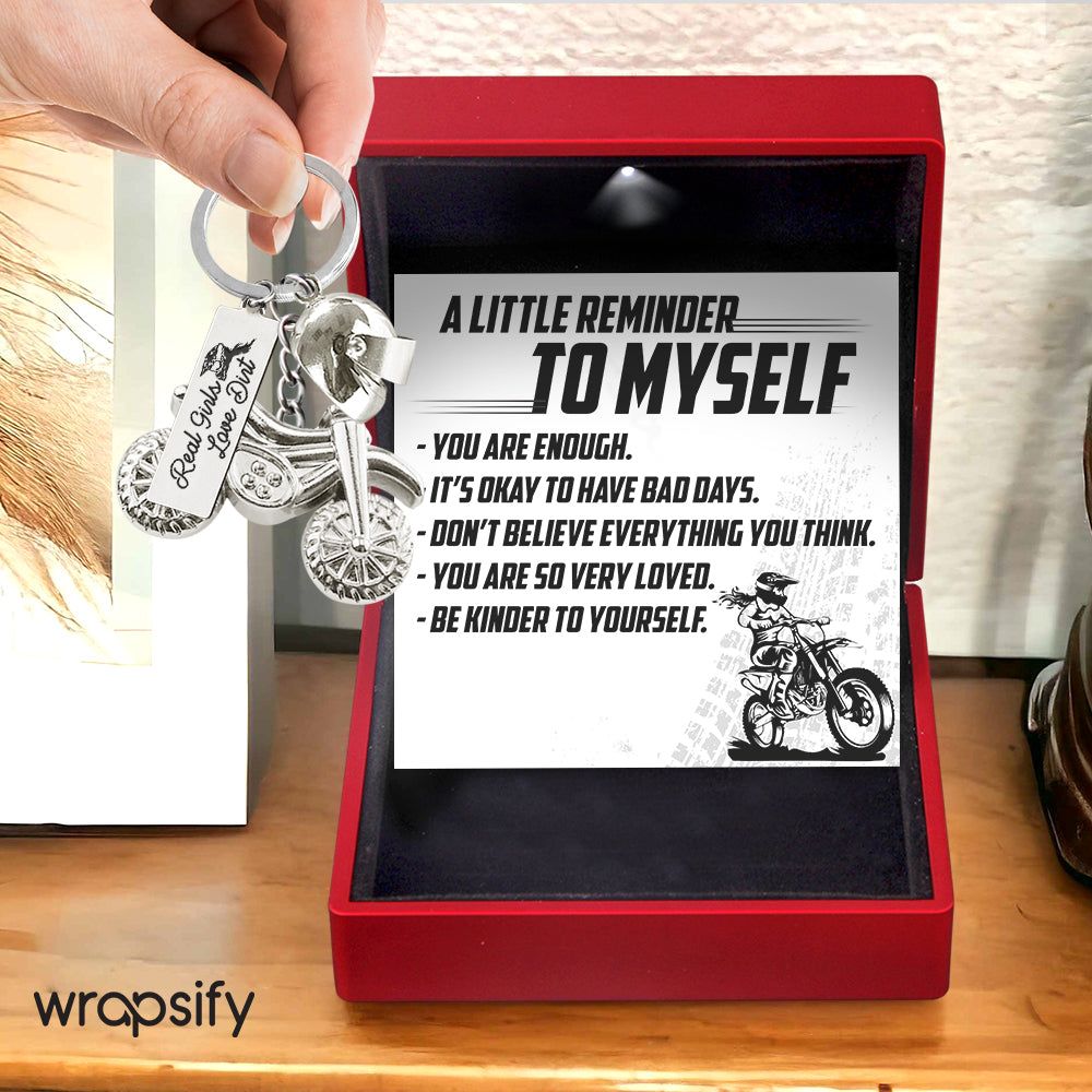 Dirt Bike Helmet Keychain - Biker - To Myself - You Are Enough - Gkey34003