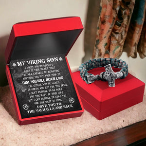 Viking Thor's Hammer Bracelet - Viking - To My Son - I Can Promise To Love You For The Rest Of Mine - Gbo16005