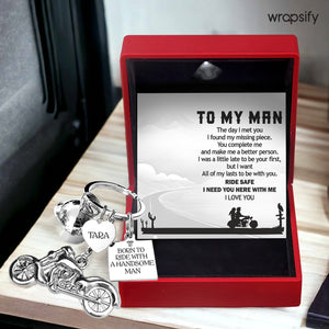 Personalized Classic Bike Keychain - Biker - To My Man - I Want All Of My Lasts To Be With You - Gkt26037