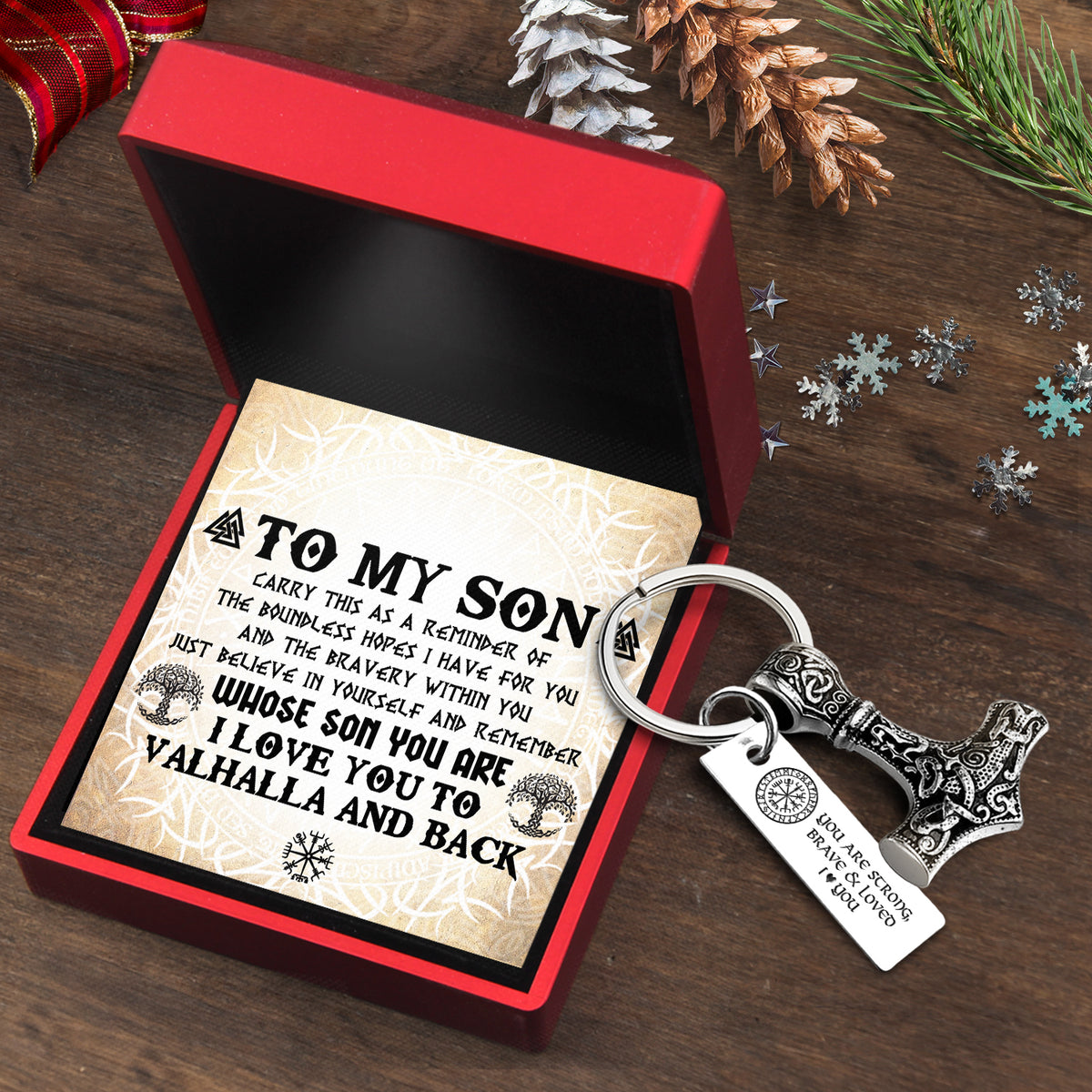 Viking Thor Keychain - Viking - To My Son - Just Believe In Yourself - Gkbv16006