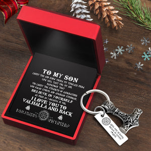 Viking Thor Keychain - Viking - To My Son - Believe In Yourself As Much As I Believe In You - Gkbv16008
