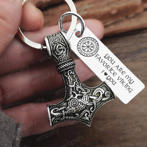 Viking Thor Keychain - Viking - To My Viking Man - You Are The Monster I Needed - Gkbv26005