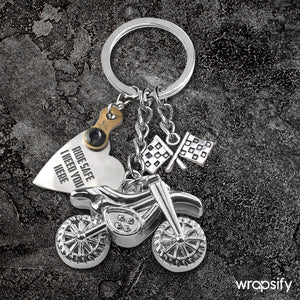 Wrapsify Dirt Bike Rider & Motocross Rider Keychains Handbag & Wallet Accessories - Biker Gift For Son - Gkex16002