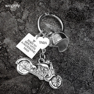 Personalized Classic Bike Keychain - Biker - To My Man - I Pray You'll Always Be Safe - Gkt26036