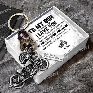 Motorcycle Keychain - Biker - To My Son - Never Forget That I Love You - Gkx16014