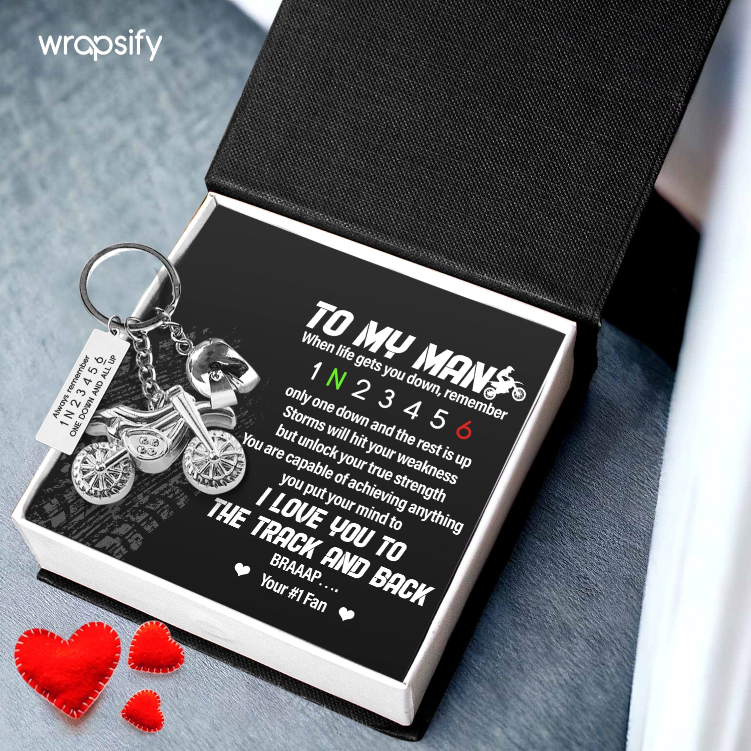 Dirt Bike Helmet Keychain - Biker - To My #1 Man - You Are Capable Of Achieving Anything - Gkey26007