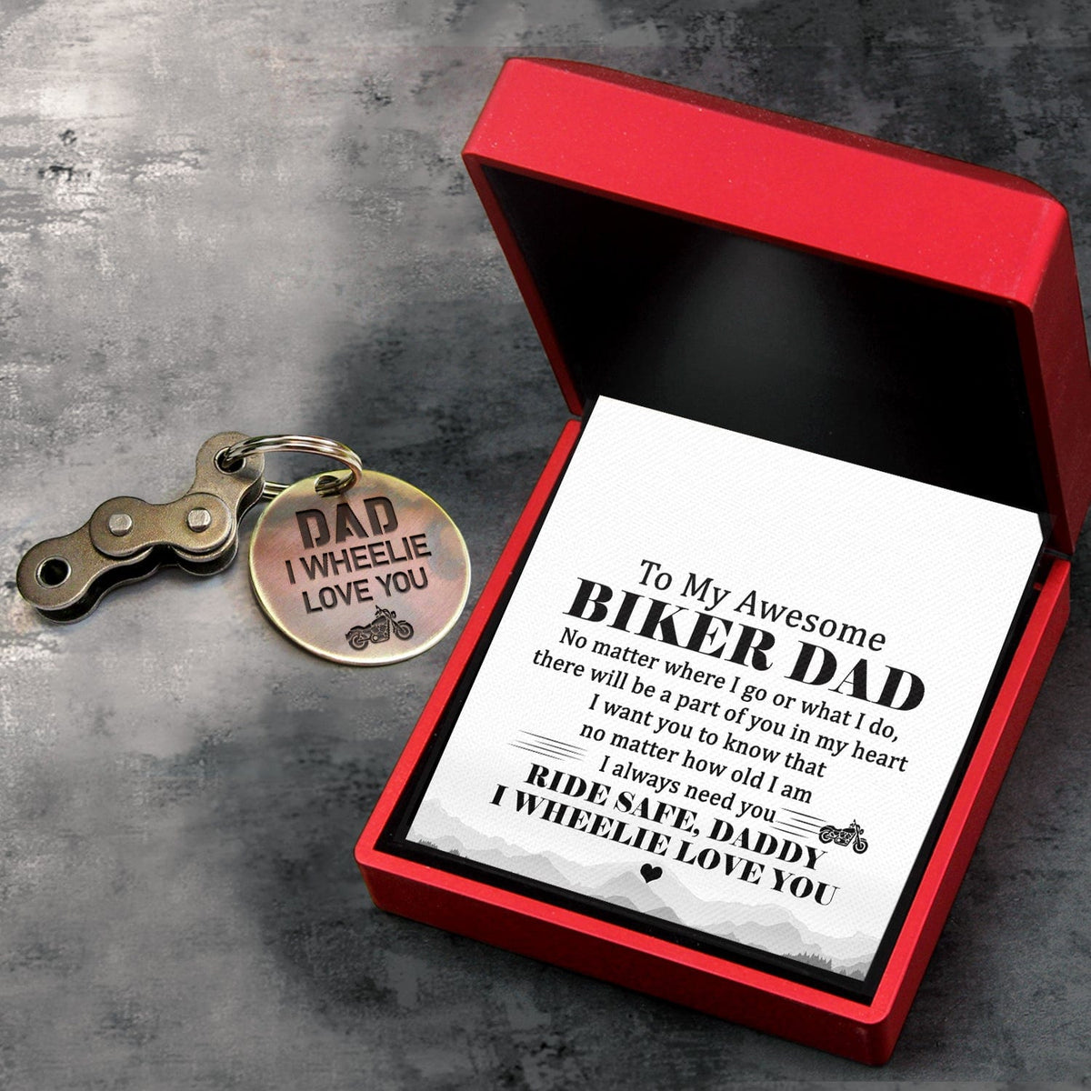 Motocross Keychain - Biker - To My Awesome Biker Dad - I Always Need You  - Gkbf18011