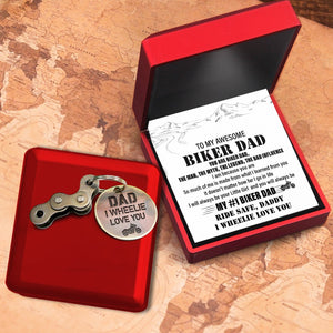 Motocross Keychain - Biker - To My Awesome Biker Dad - So Much Of Me Is Made From What I Learned From You - Gkbf18010