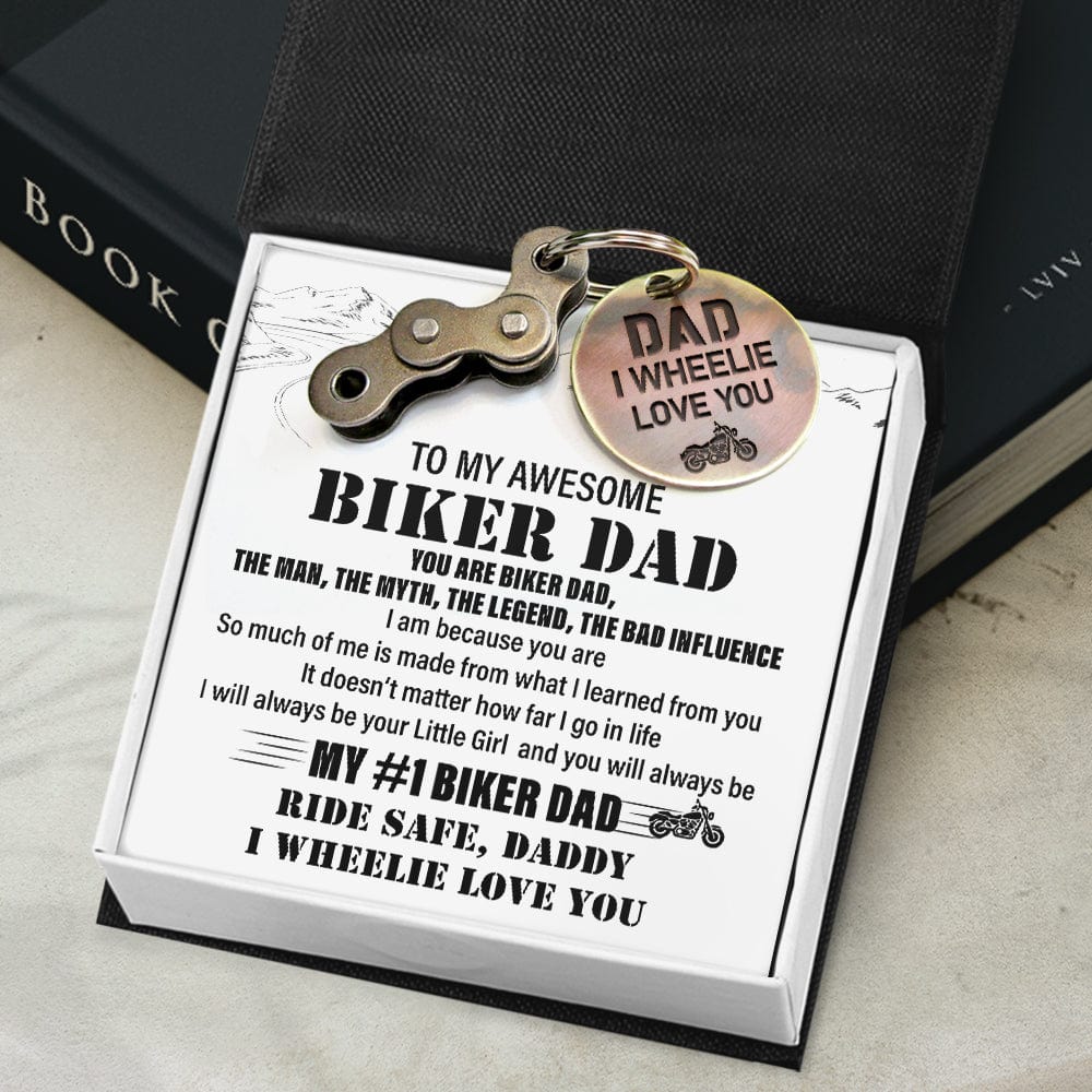 Motocross Keychain - Biker - To My Awesome Biker Dad - So Much Of Me Is Made From What I Learned From You - Gkbf18010