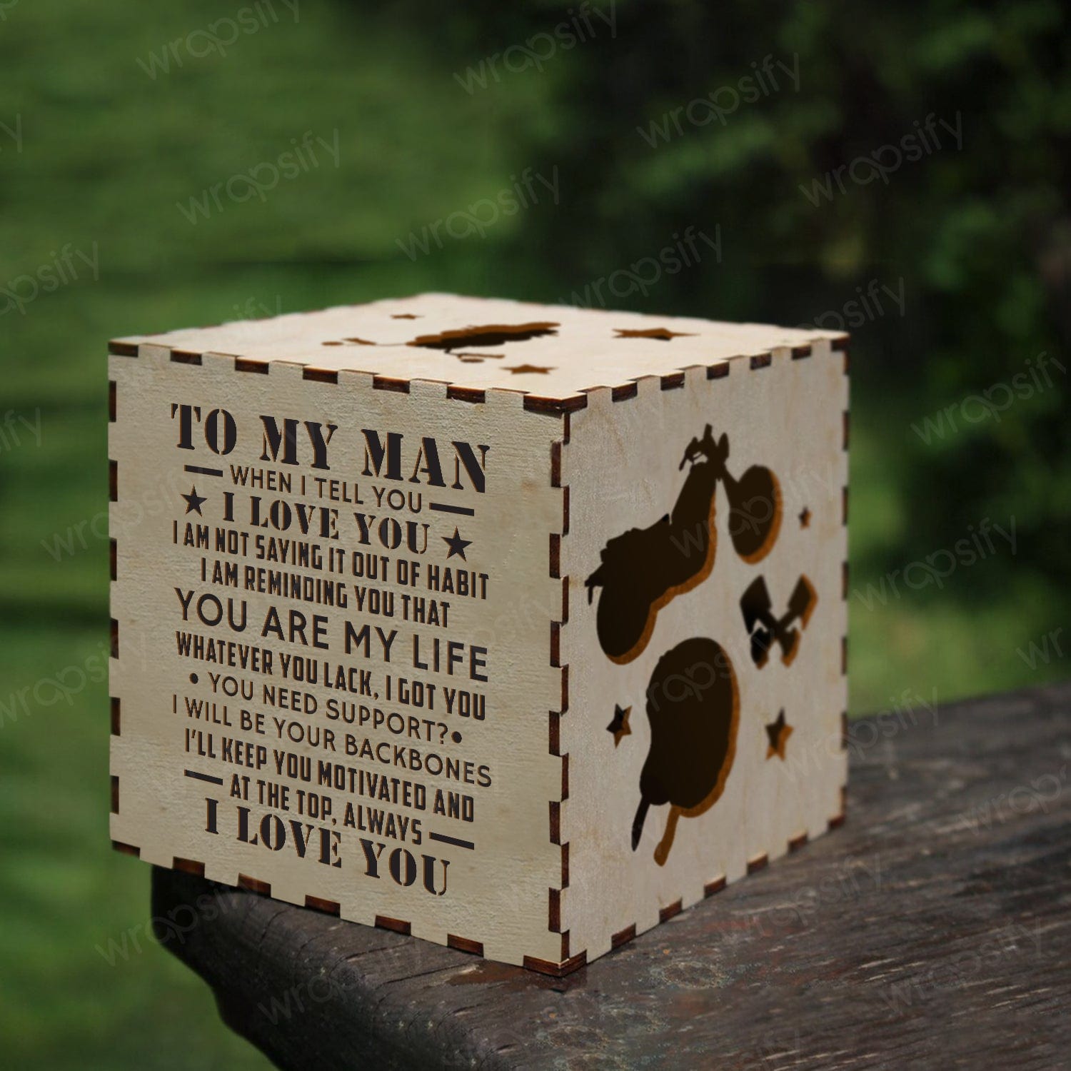 Motorcycle Wooden Box - Biker - To My Man - I’ll Keep You Motivated And At The Top, Always - Gyl26003