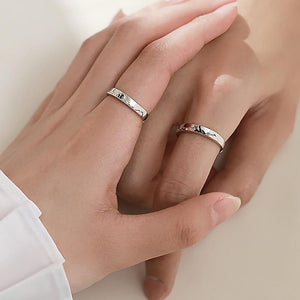 Mountain Sea Couple Promise Ring - Adjustable Size Ring