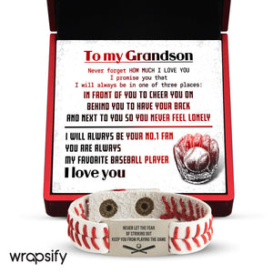 Personalized Baseball Bracelet - Baseball - To My Grandson - Never Forget How Much I Love You - Gbzj22001