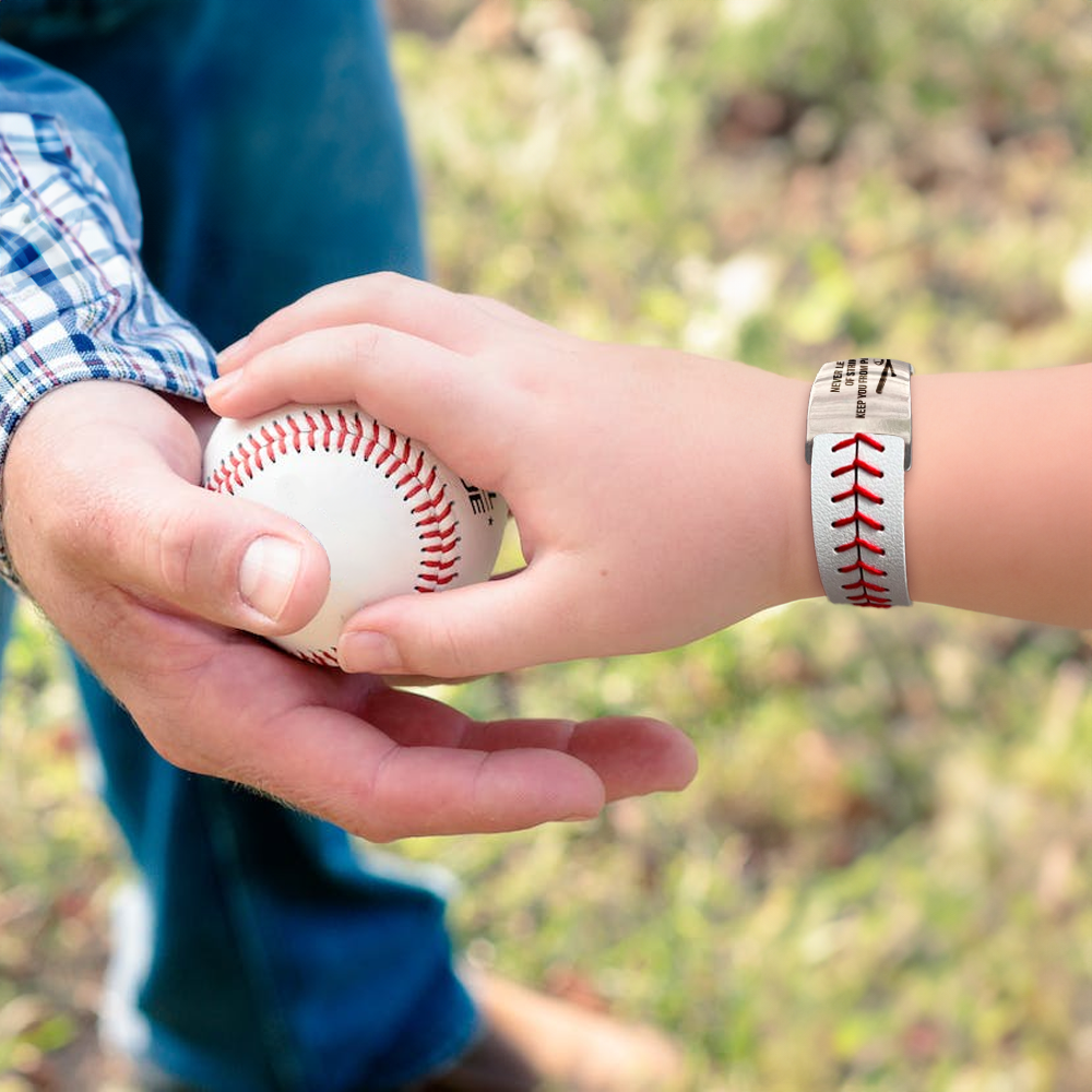 Personalized Baseball Bracelet - Baseball - To My Son - From Dad - My Favorite Baseball Player - Gbzj16002