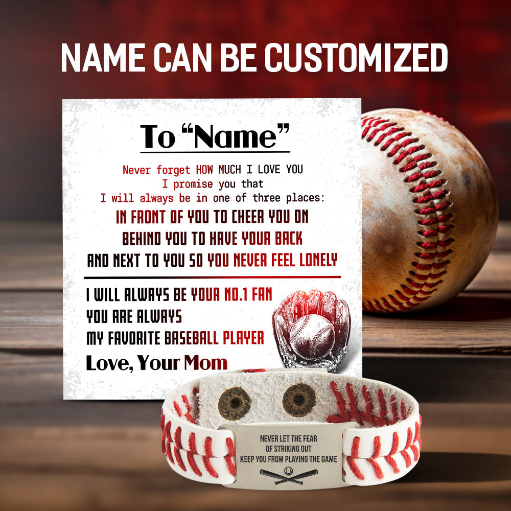 Personalized Baseball Bracelet - Baseball - To My Son - From Mom - How Much I Love You - Gbzj16011