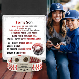 Personalized Baseball Bracelet - Baseball - To My Son - From Mom - How Much I Love You - Gbzj16011