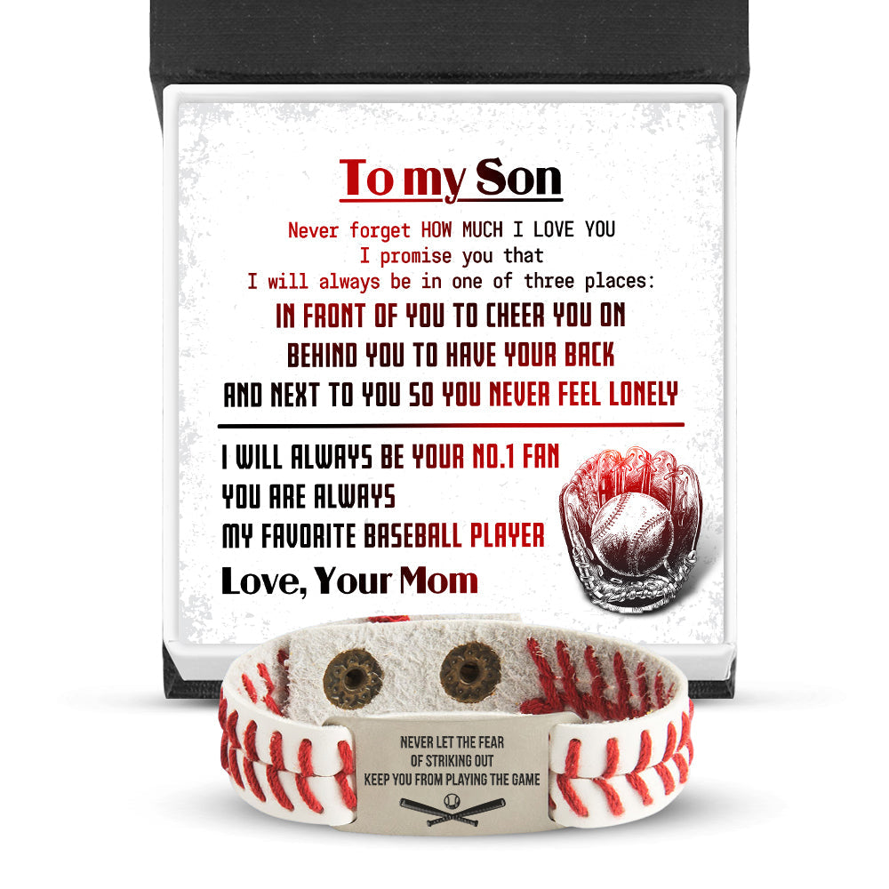 Personalized Baseball Bracelet - Baseball - To My Son - From Mom - How Much I Love You - Gbzj16011