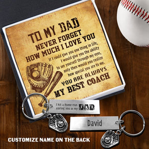 Personalized Baseball Glove Keychain - Baseball - To My Dad - You Are Always My Best Coach - Gkax18023