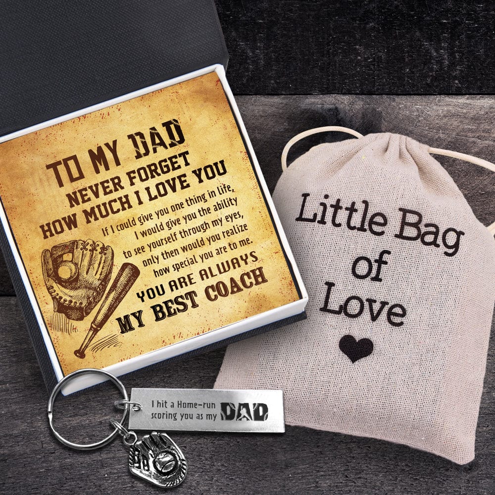 Personalized Baseball Glove Keychain - Baseball - To My Dad - You Are Always My Best Coach - Gkax18023