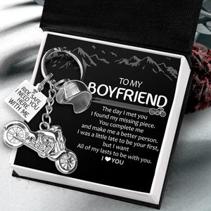 Personalized Classic Bike Keychain - To My Boyfriend - All Of My Lasts To Be With You - Gkt12002