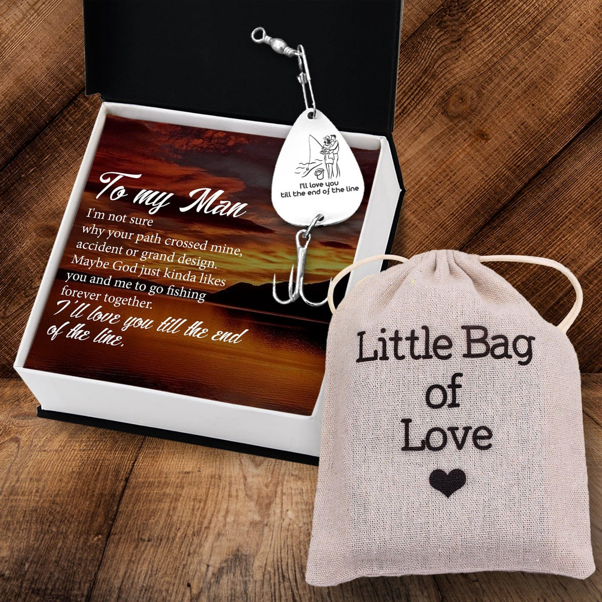 Personalized Engraved Fishing Hook - Fishing - To My Man - Forever Together - Gfa26009