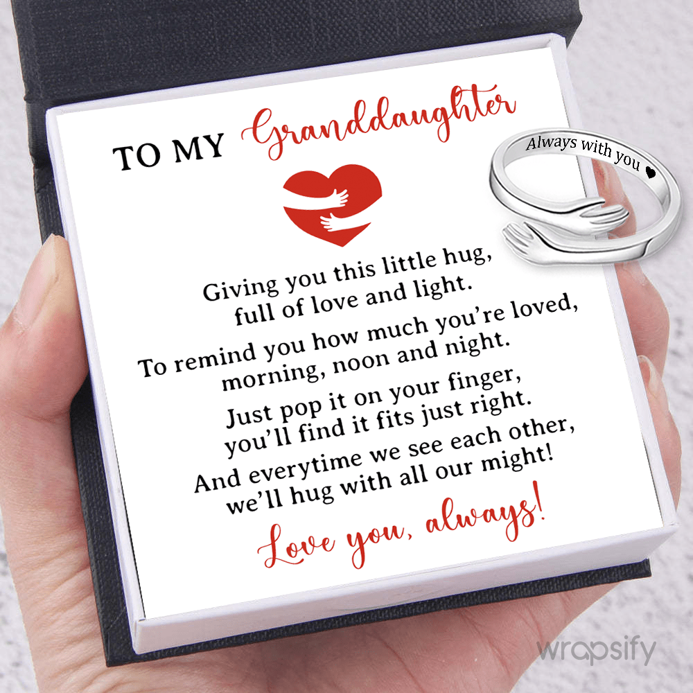 Personalized Hug Ring For Your Granddaughter - Gyk23005